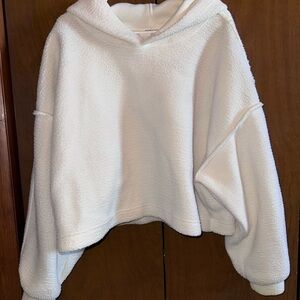 Double Zero Cream Sherpa Pullover Hoodie
